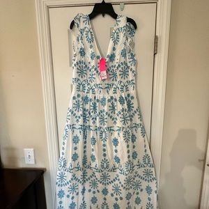 Lilly Pulitzer LillyAnne Flutter Sleeve Midi Dress *NWT *size 10